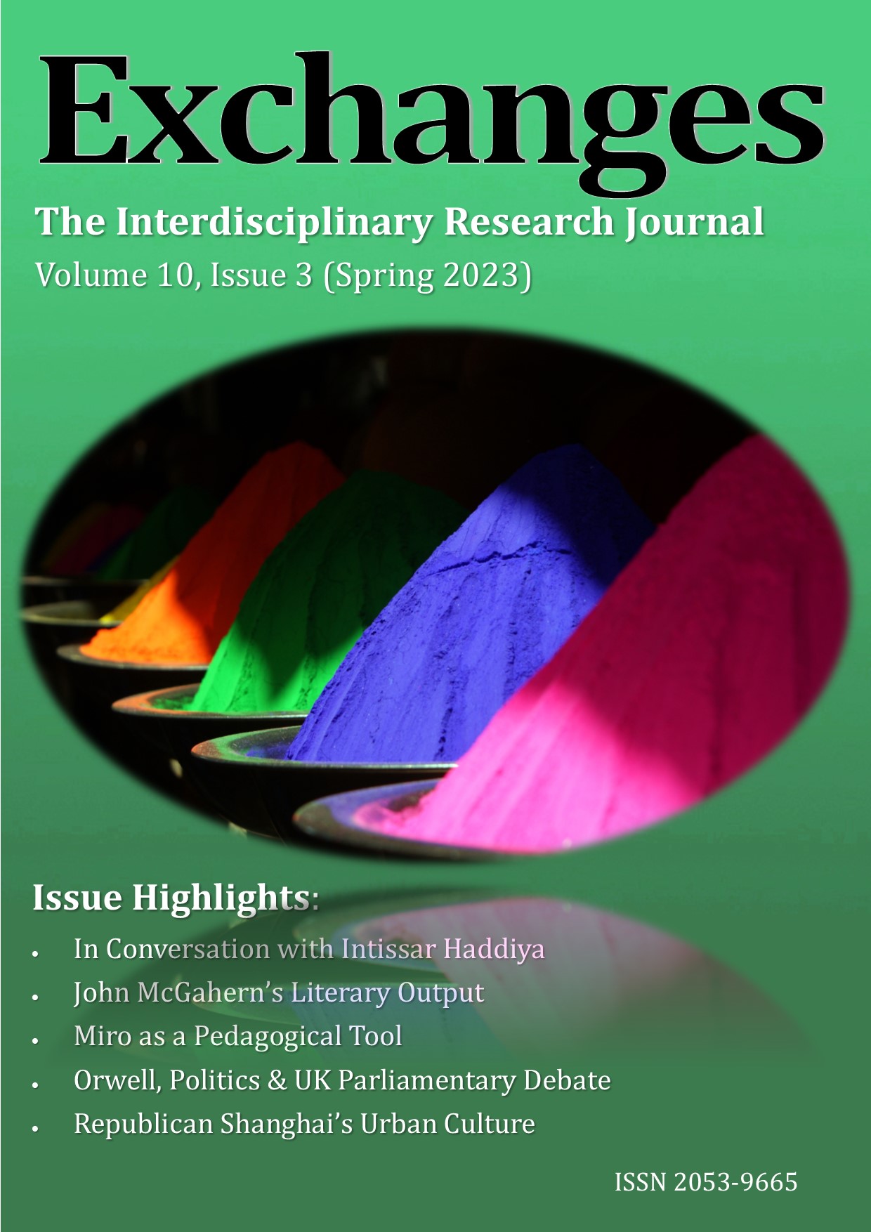 Cover of Volume 10, Issue 3 of Exchanges